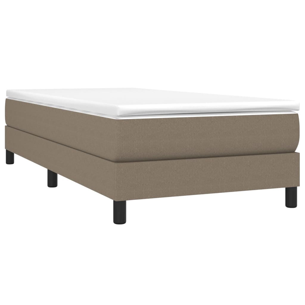 vidaXL Łóżko kontynentalne Taupe 90x190 cm Tkanina