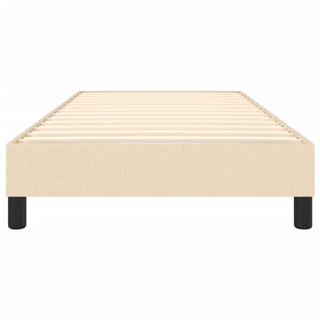 vidaXL Łóżko kontynentalne Kremowa 90x200 cm Tkanina
