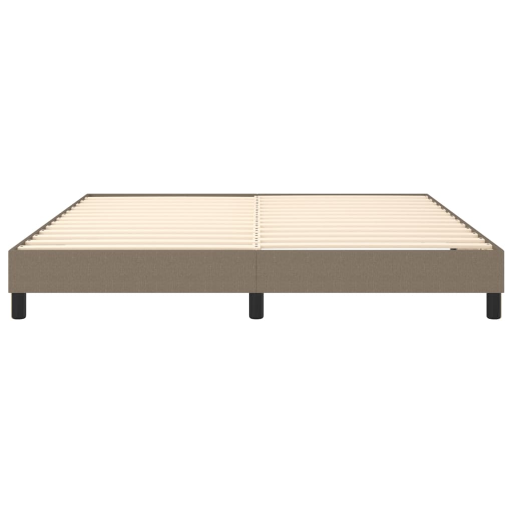 vidaXL Łóżko kontynentalne, taupe, 160x200 cm, obita tkaniną