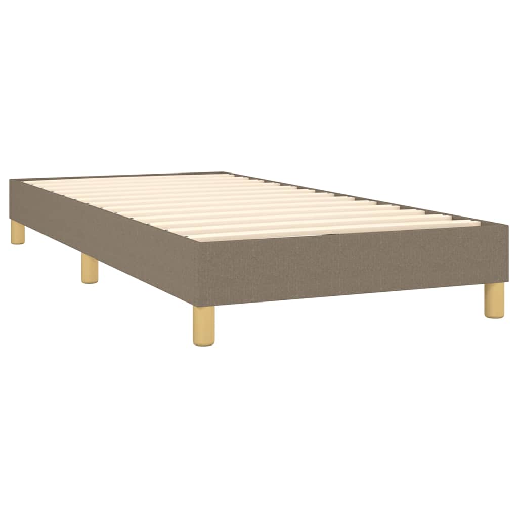 vidaXL Łóżko kontynentalne Taupe 80x200 cm Tkanina