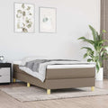 vidaXL Łóżko kontynentalne Taupe 80x200 cm Tkanina