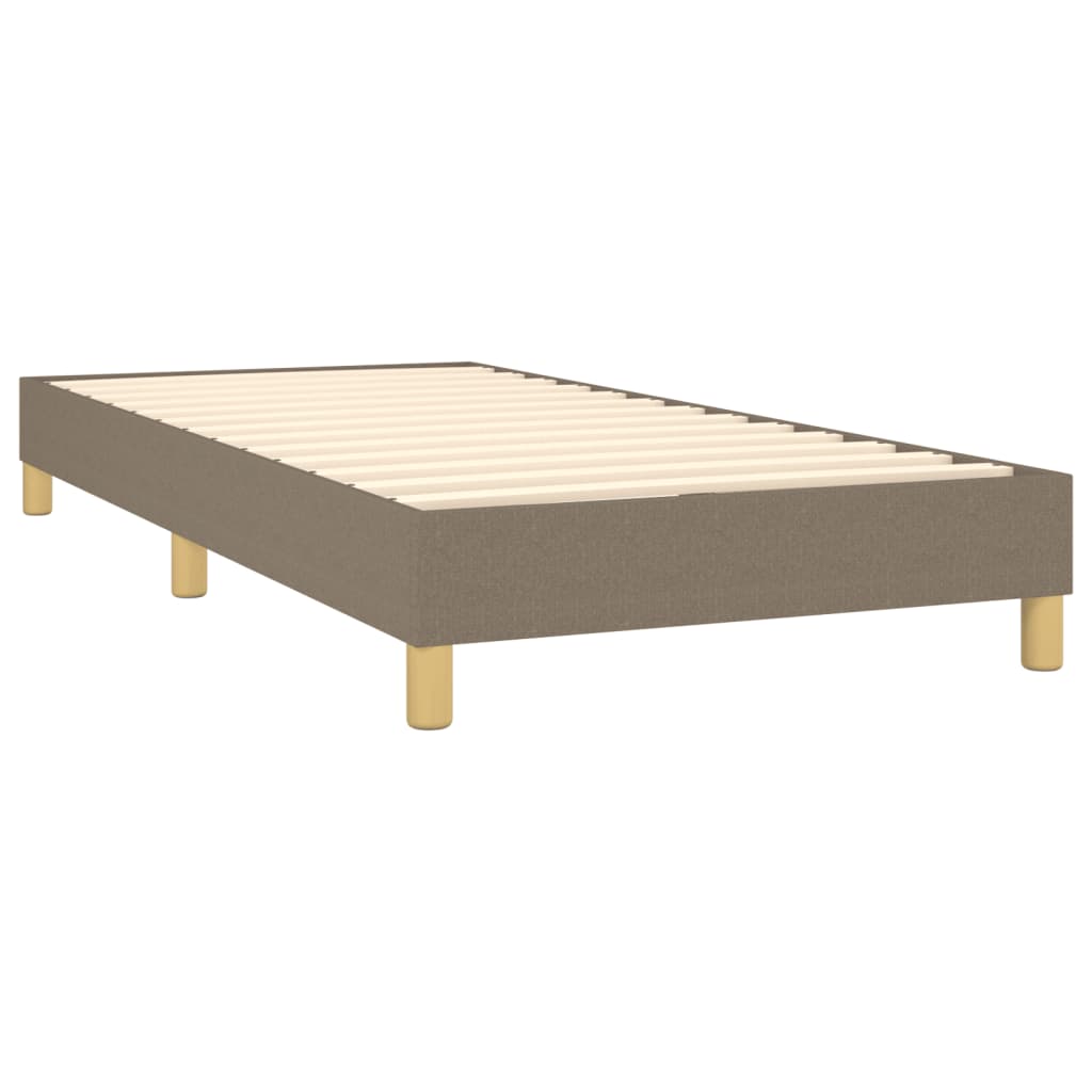 vidaXL Łóżko kontynentalne Taupe 90x190 cm Tkanina