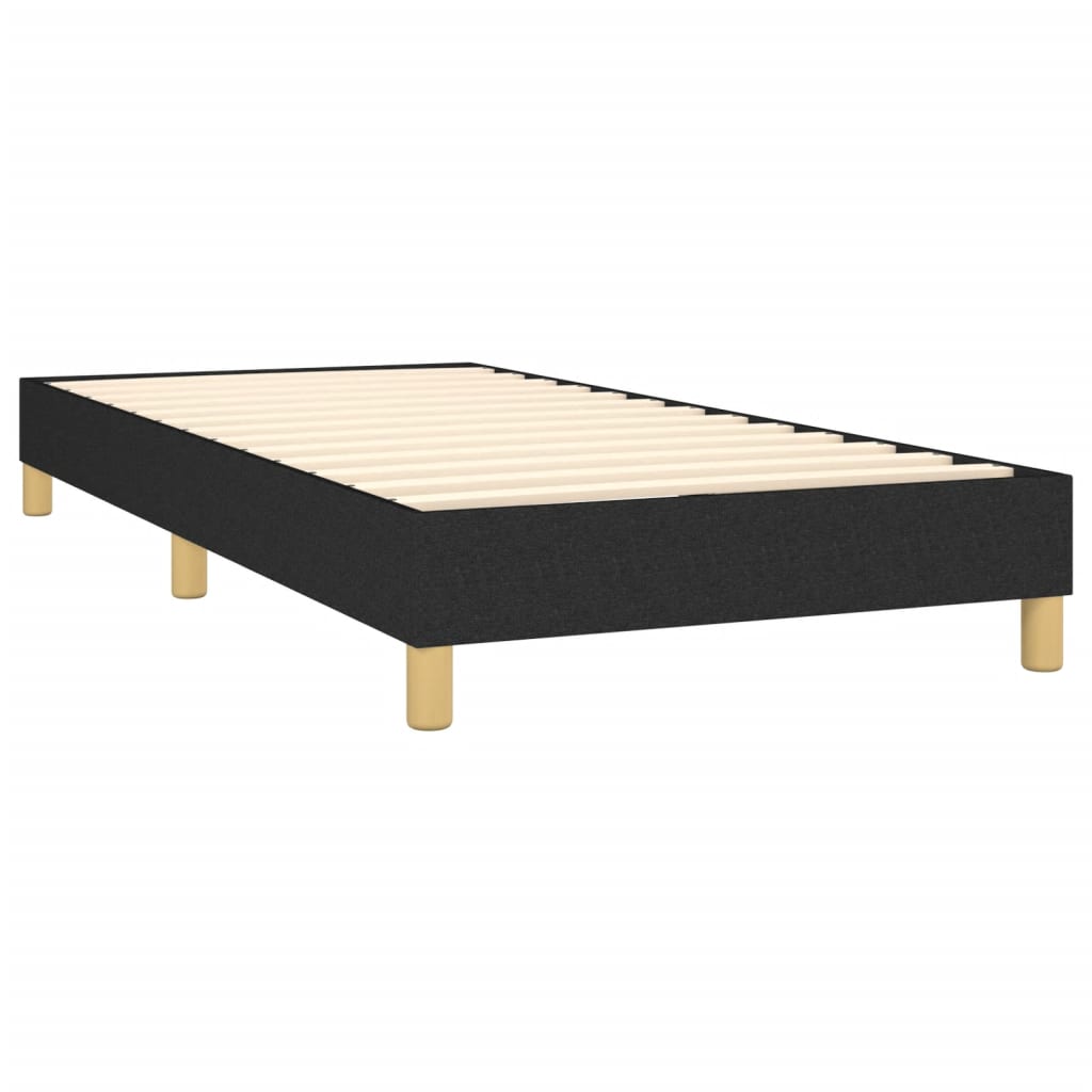 vidaXL Łóżko kontynentalne Czarna 90x200 cm Tkanina