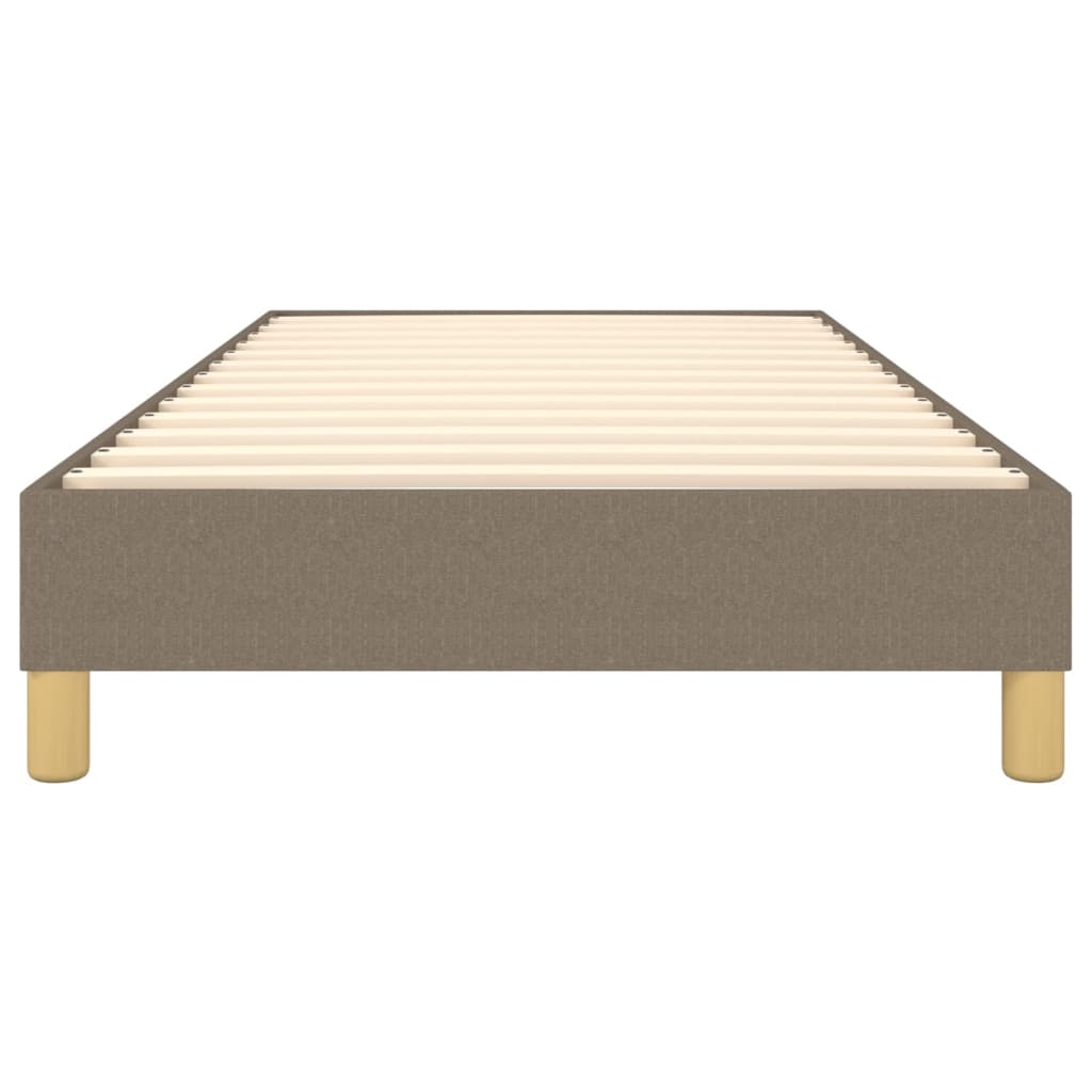 vidaXL Łóżko kontynentalne, taupe, 100x200 cm, obita tkaniną