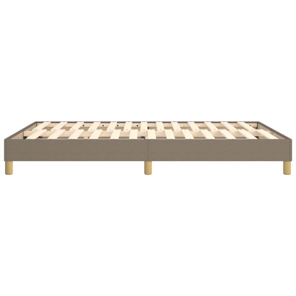 vidaXL Łóżko kontynentalne, taupe, 140x190 cm, obita tkaniną