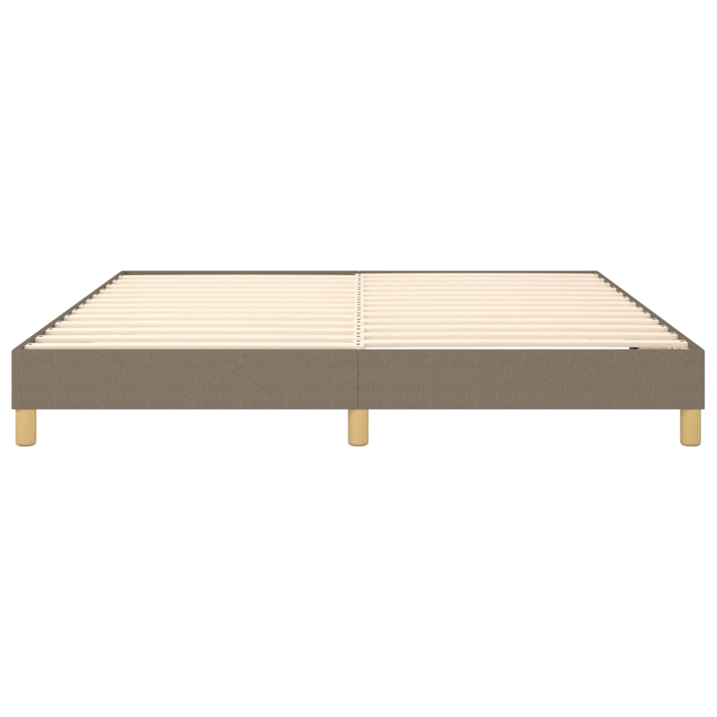 vidaXL Łóżko kontynentalne, taupe, 160x200 cm, obita tkaniną