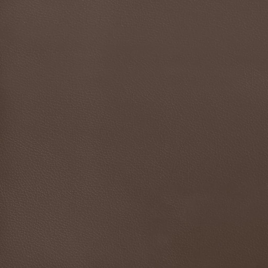 vidaXL Łóżko kontynentalne, brązowe, 140x200 cm, sztuczna skóra