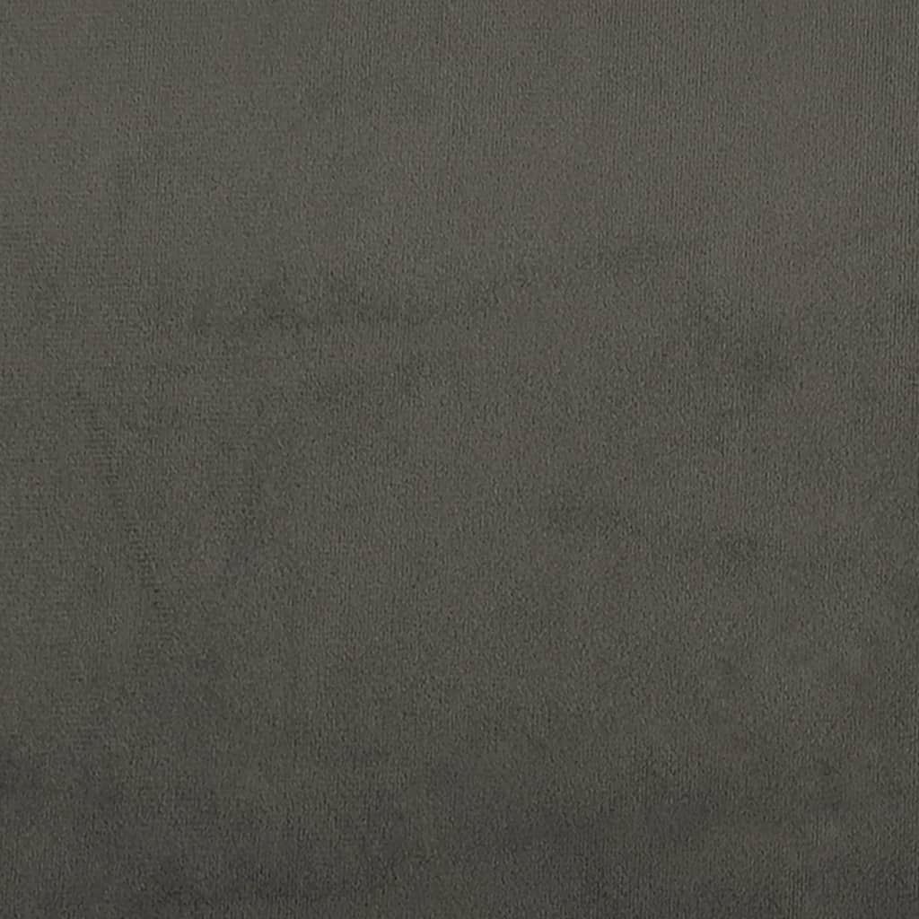 vidaXL Łóżko kontynentalne, ciemnoszara, 80x200 cm, aksamitna