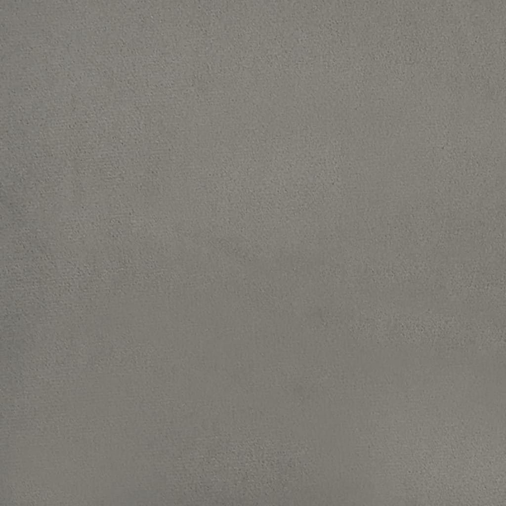vidaXL Łóżko kontynentalne, jasnoszara, 120x200 cm, aksamitna