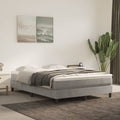 vidaXL Łóżko kontynentalne, jasnoszara, 140x190 cm, aksamitna
