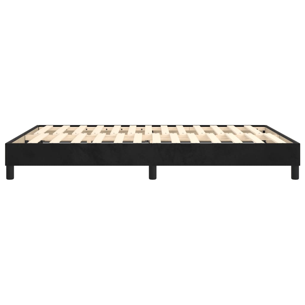 vidaXL Łóżko kontynentalne, czarna, 140x190 cm, aksamitna