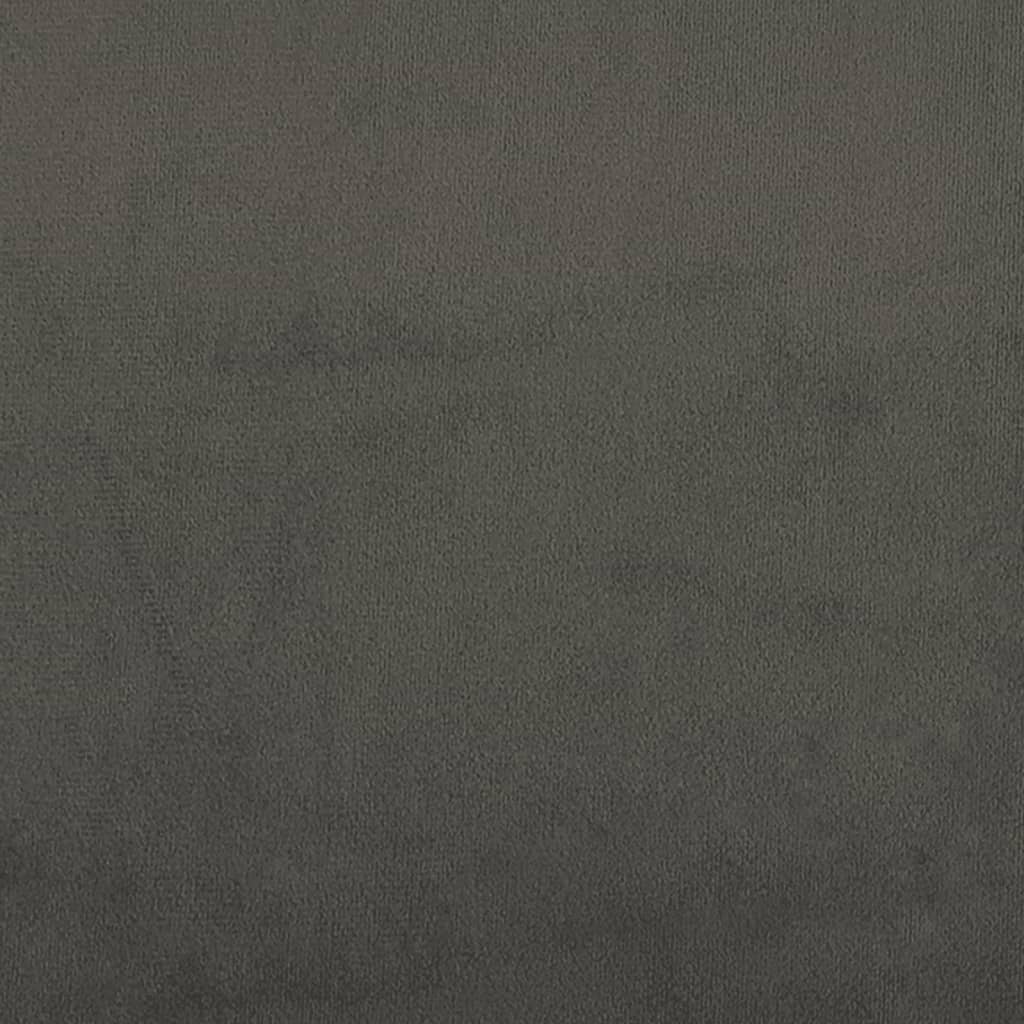 vidaXL Łóżko kontynentalne, ciemnoszara, 140x200 cm, aksamitna