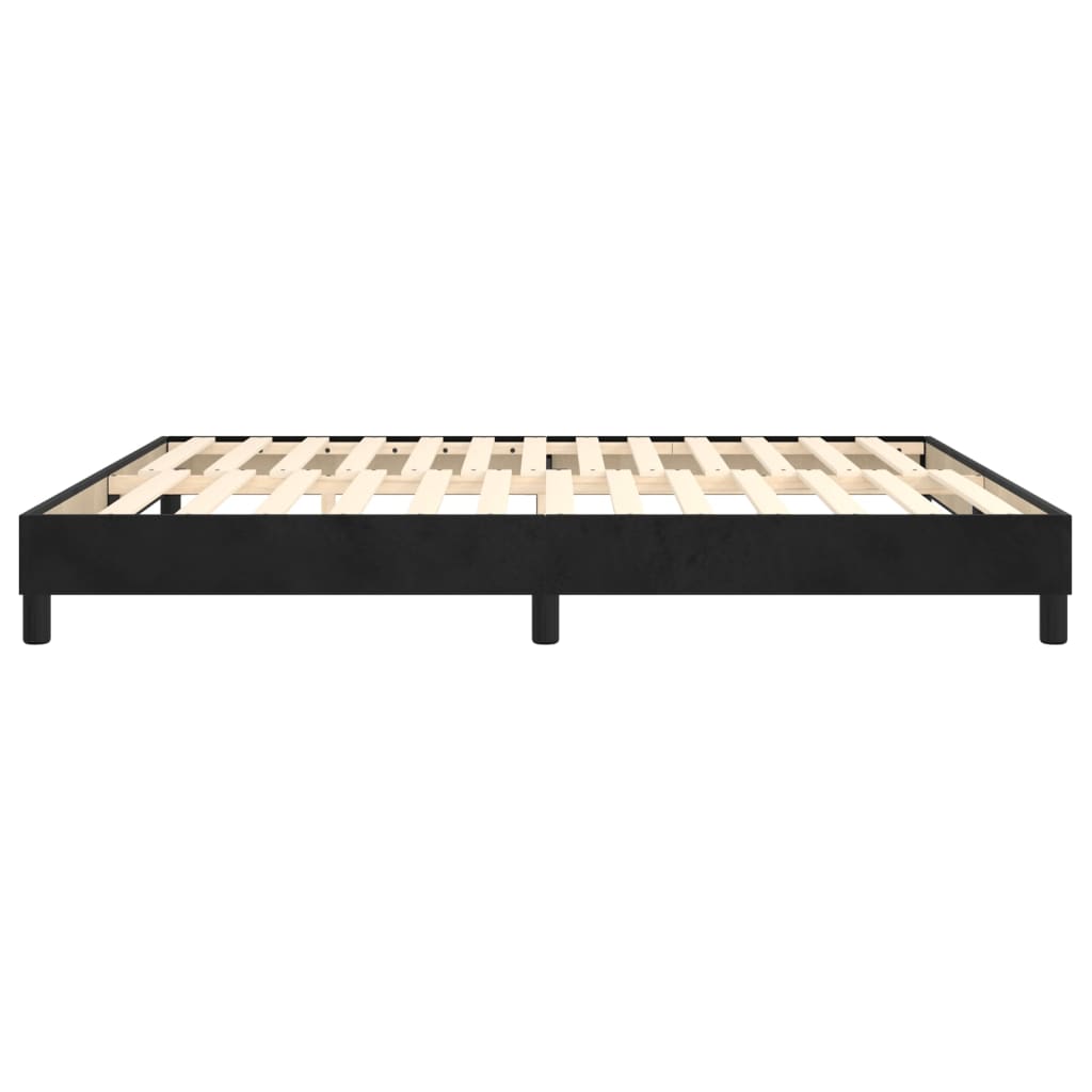 vidaXL Łóżko kontynentalne, czarna, 180x200 cm, aksamitna