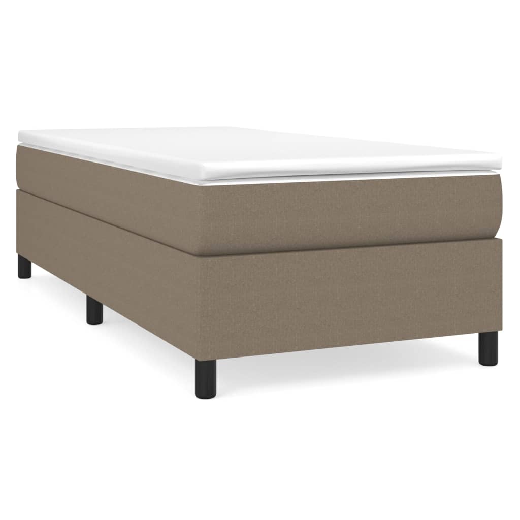 vidaXL Łóżko kontynentalne Taupe 80x200 cm Tkanina