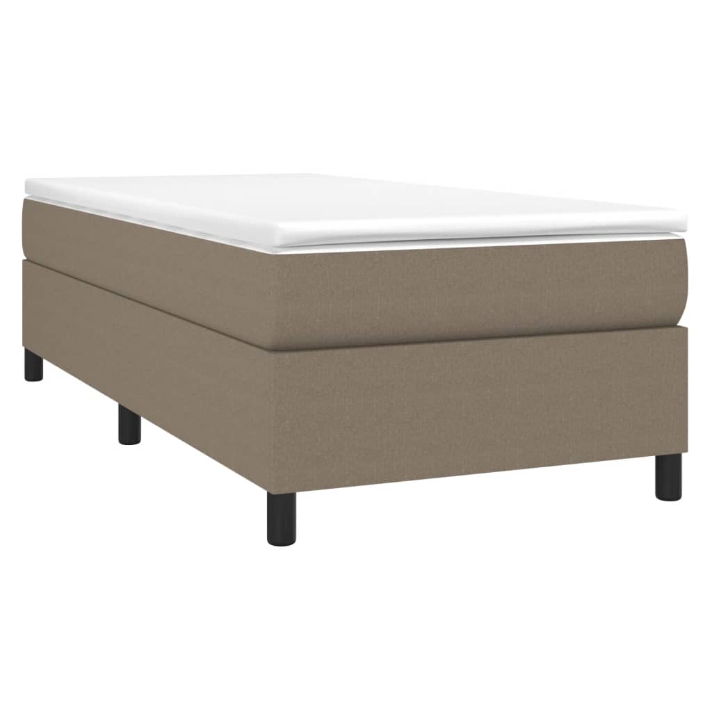 vidaXL Łóżko kontynentalne Taupe 80x200 cm Tkanina