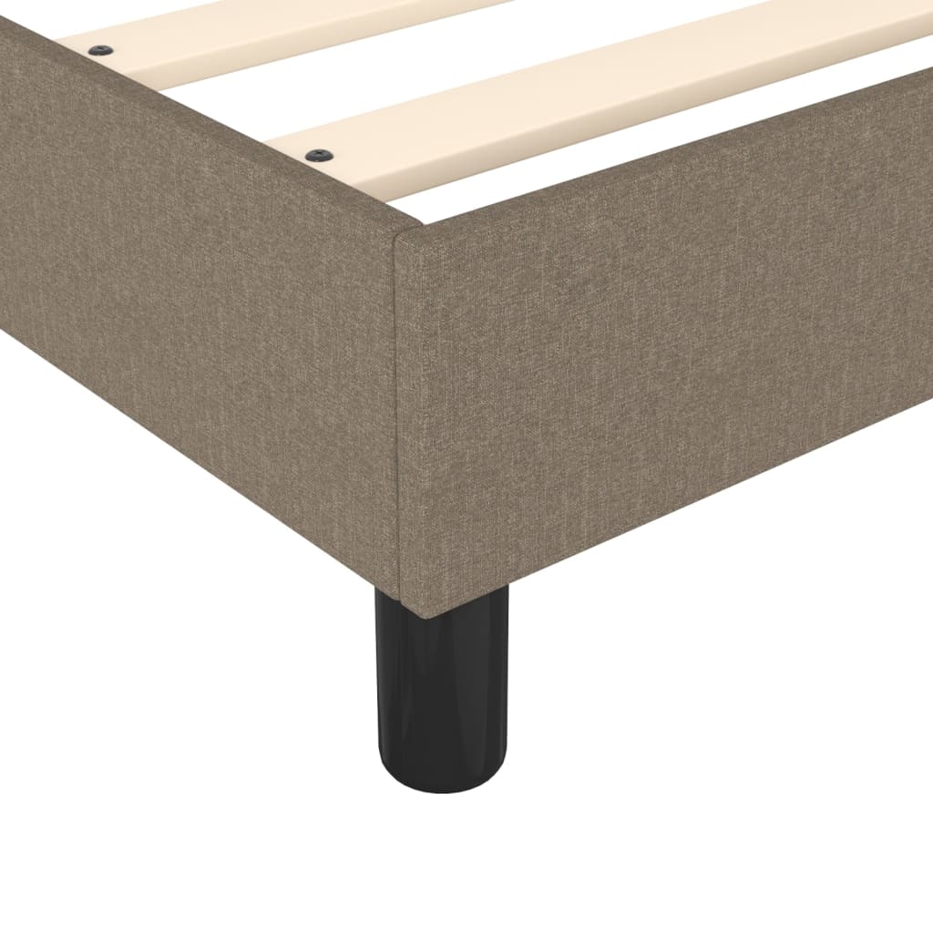 vidaXL Łóżko kontynentalne Taupe 80x200 cm Tkanina