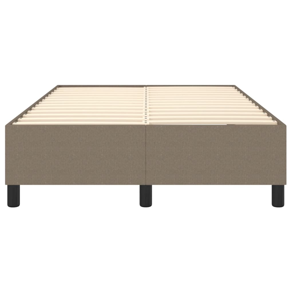 vidaXL Łóżko kontynentalne, taupe, 120x200 cm, obita tkaniną