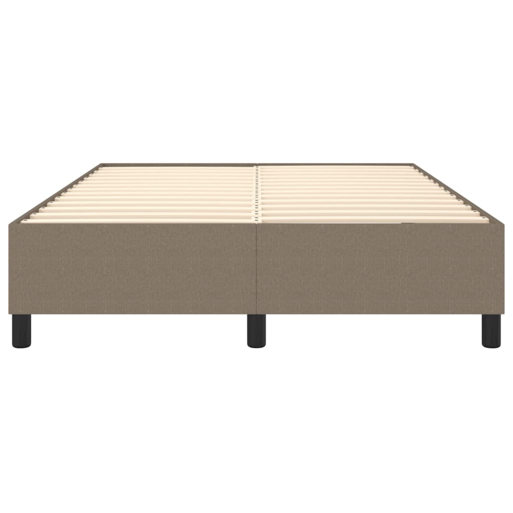 vidaXL Łóżko kontynentalne, taupe, 140x190 cm, obita tkaniną