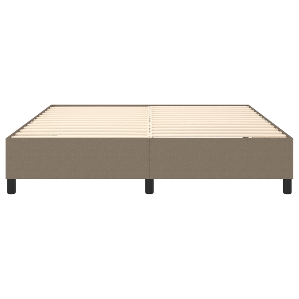 vidaXL Łóżko kontynentalne, taupe, 160x200 cm, obita tkaniną