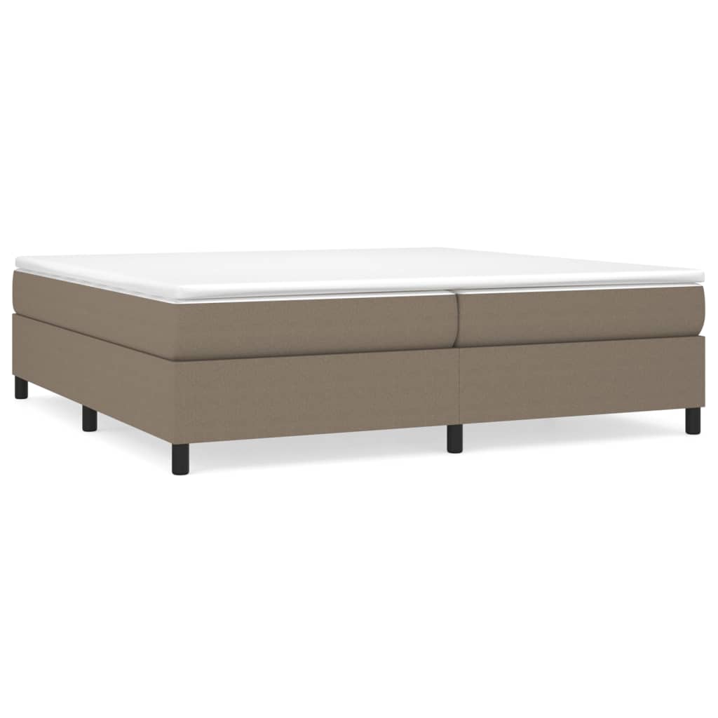 vidaXL Łóżko kontynentalne, taupe, 200x200 cm, obita tkaniną