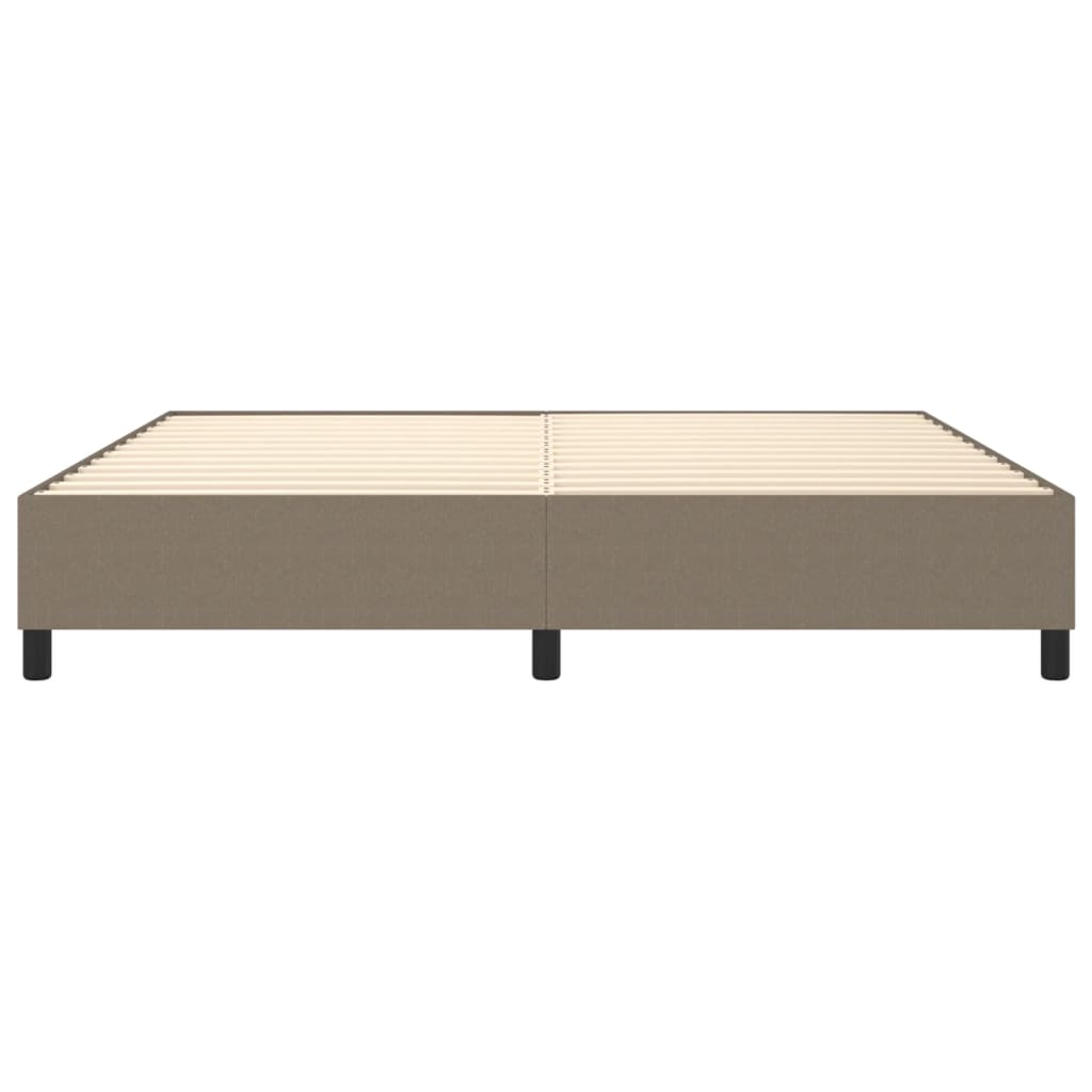 vidaXL Łóżko kontynentalne, taupe, 200x200 cm, obita tkaniną