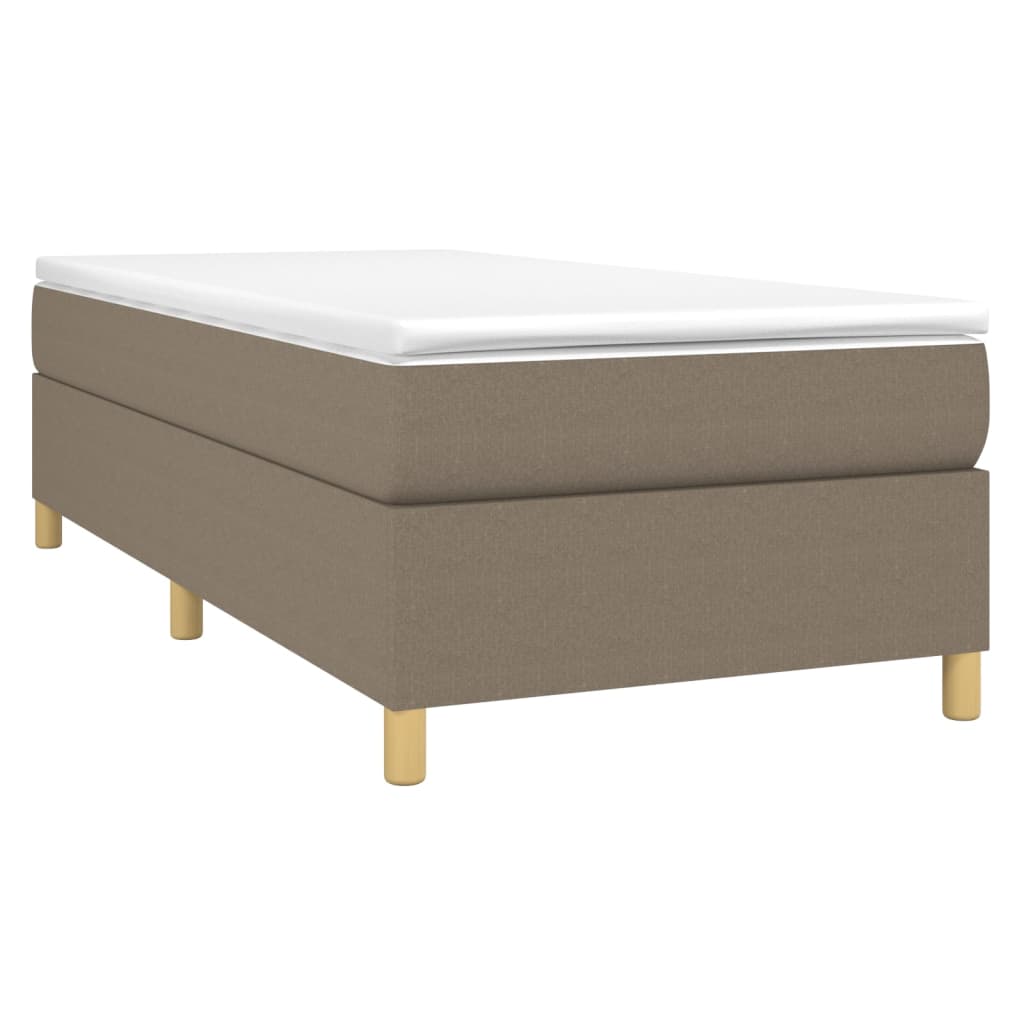 vidaXL Łóżko kontynentalne Taupe 80x200 cm Tkanina