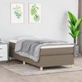 vidaXL Łóżko kontynentalne Taupe 80x200 cm Tkanina