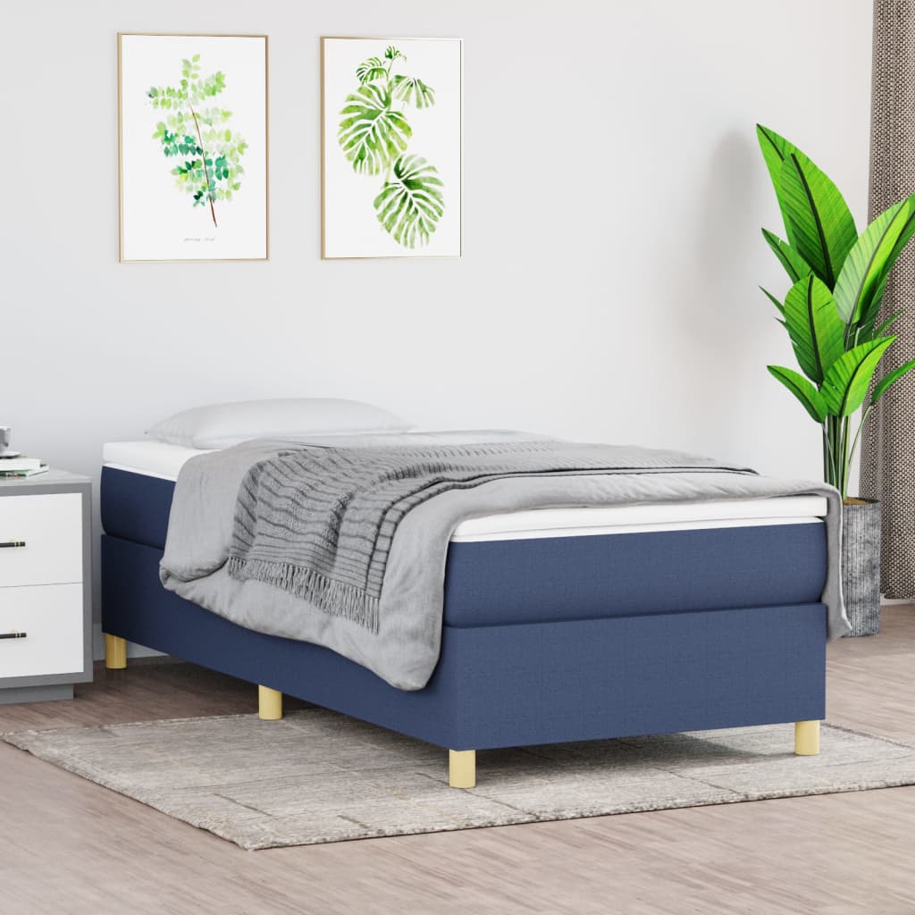 vidaXL Łóżko kontynentalne Niebieska 80x200 cm Tkanina