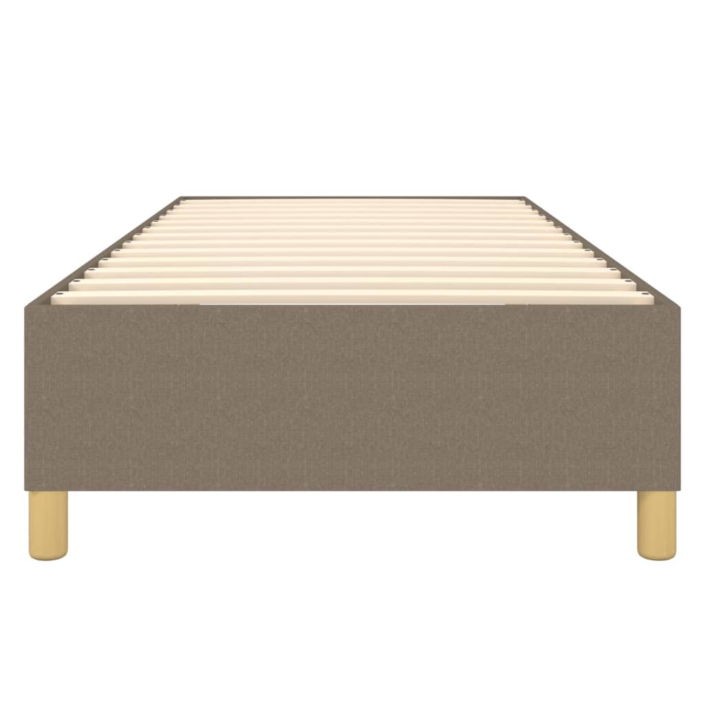 vidaXL Łóżko kontynentalne Taupe 90x190 cm Tkanina