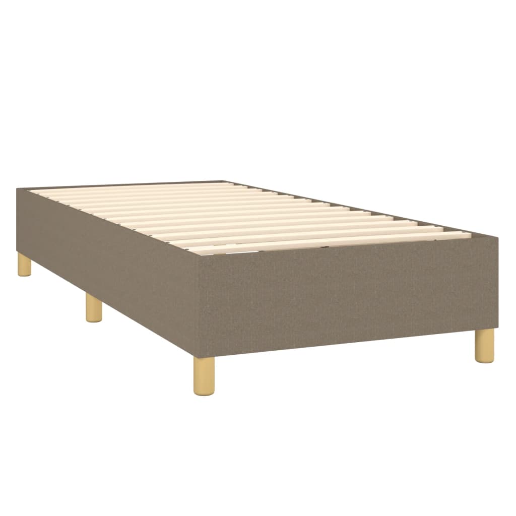 vidaXL Łóżko kontynentalne Taupe 90x200 cm Tkanina