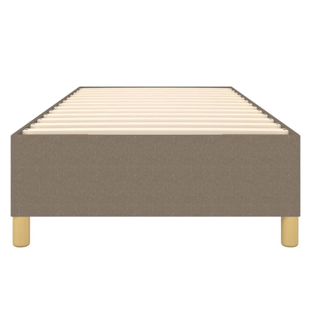 vidaXL Łóżko kontynentalne Taupe 90x200 cm Tkanina