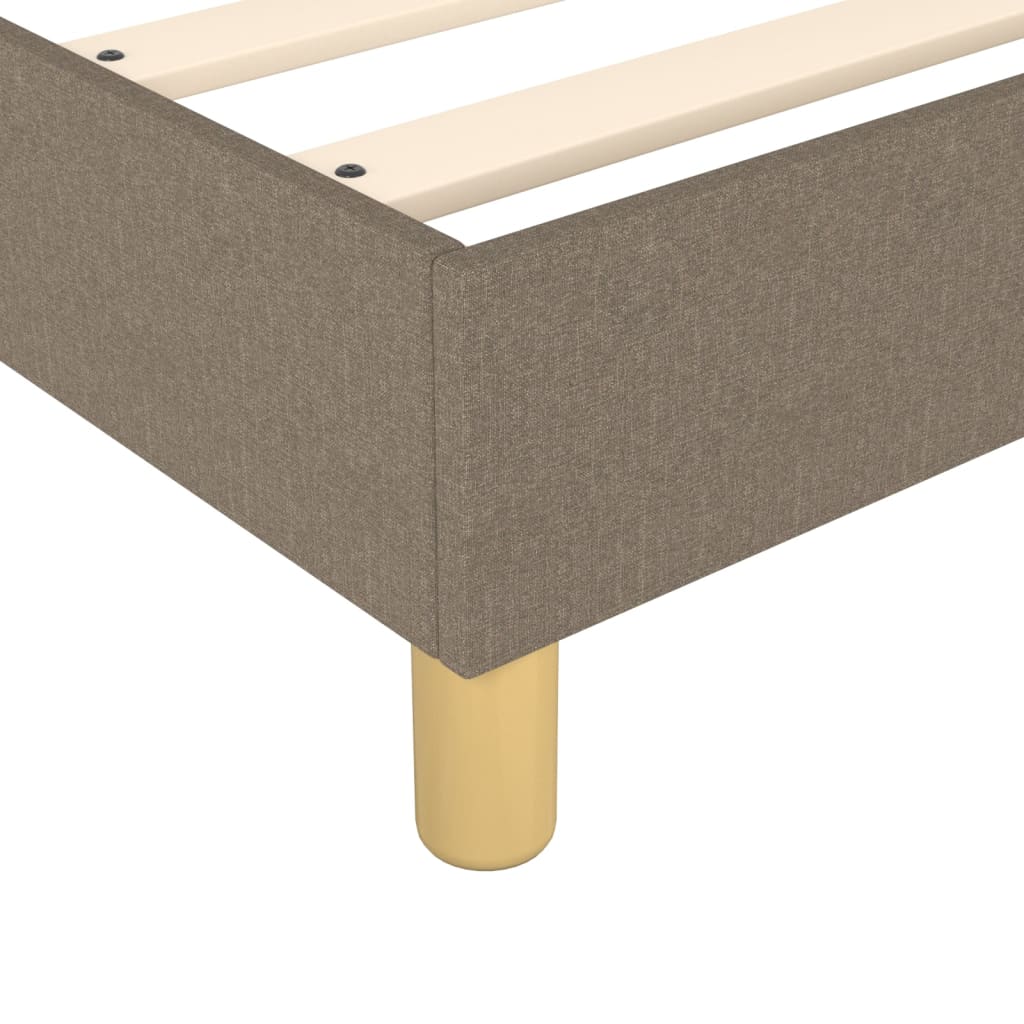 vidaXL Łóżko kontynentalne Taupe 90x200 cm Tkanina