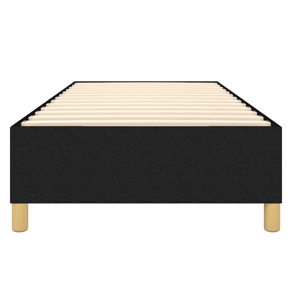 vidaXL Łóżko kontynentalne, czarna, 100x200 cm, obita tkaniną