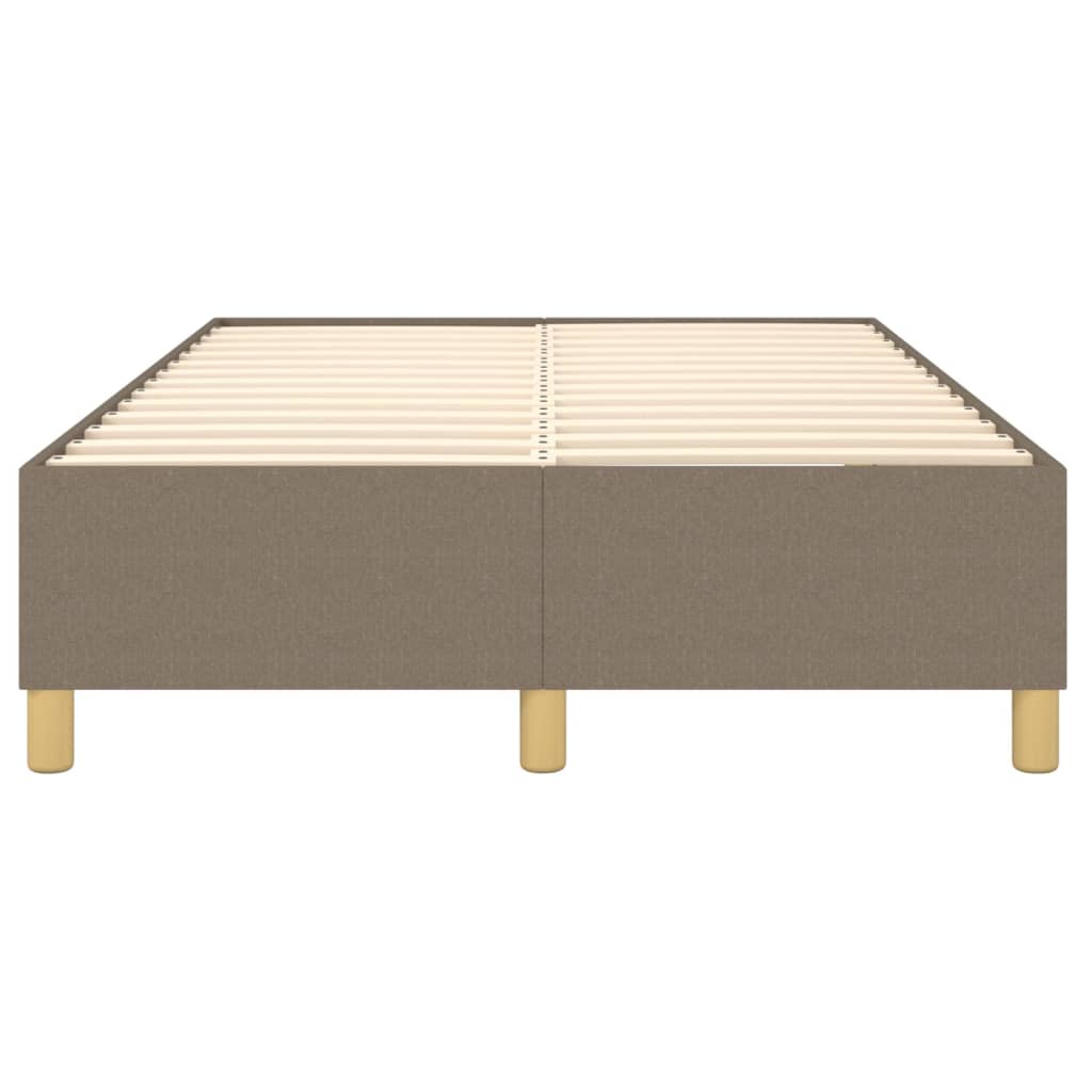vidaXL Łóżko kontynentalne, taupe, 120x200 cm, obita tkaniną