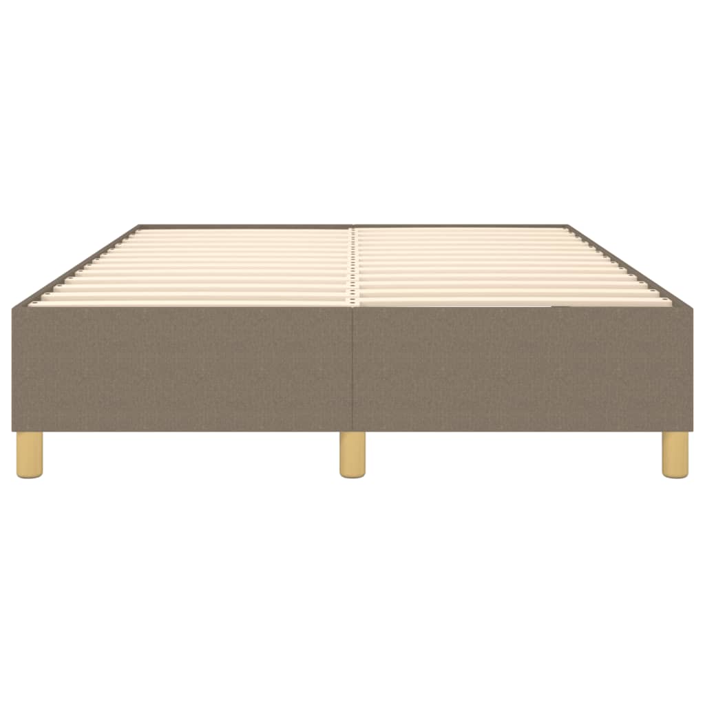 vidaXL Łóżko kontynentalne, taupe, 140x190 cm, obita tkaniną