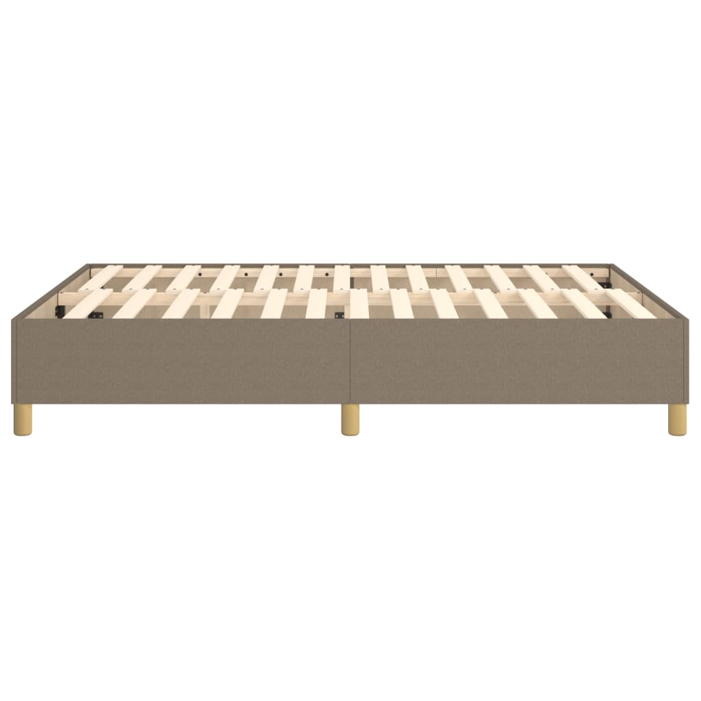 vidaXL Łóżko kontynentalne, taupe, 140x190 cm, obita tkaniną