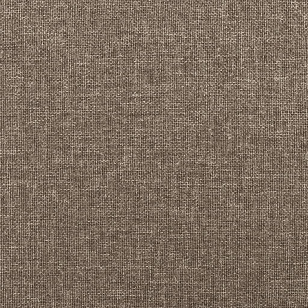 vidaXL Łóżko kontynentalne, taupe, 140x190 cm, obita tkaniną