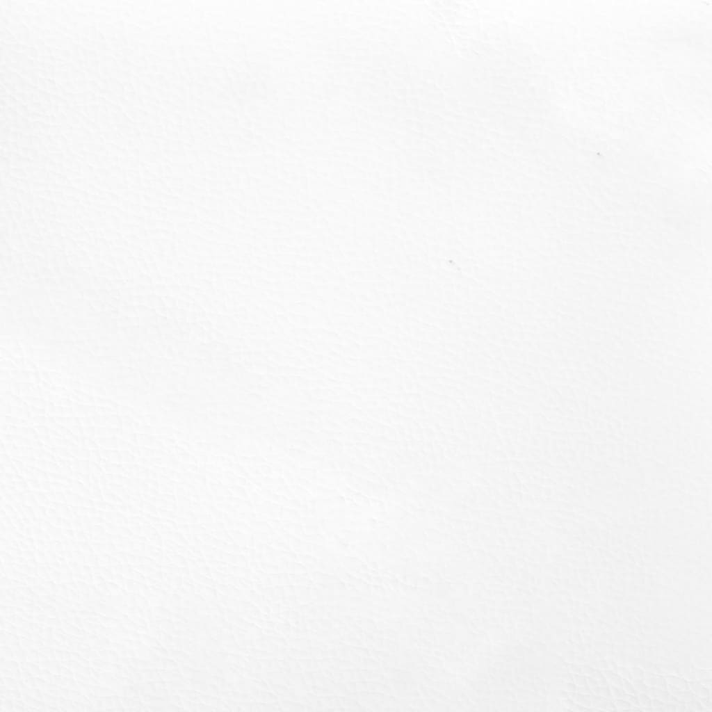 vidaXL Łóżko kontynentalne, biała, 90x200 cm, sztuczna skóra