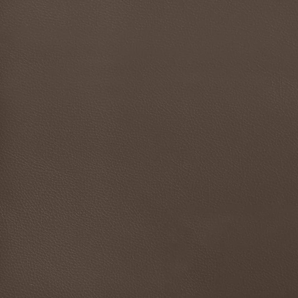 vidaXL Łóżko kontynentalne, brązowe, 140x200 cm, sztuczna skóra