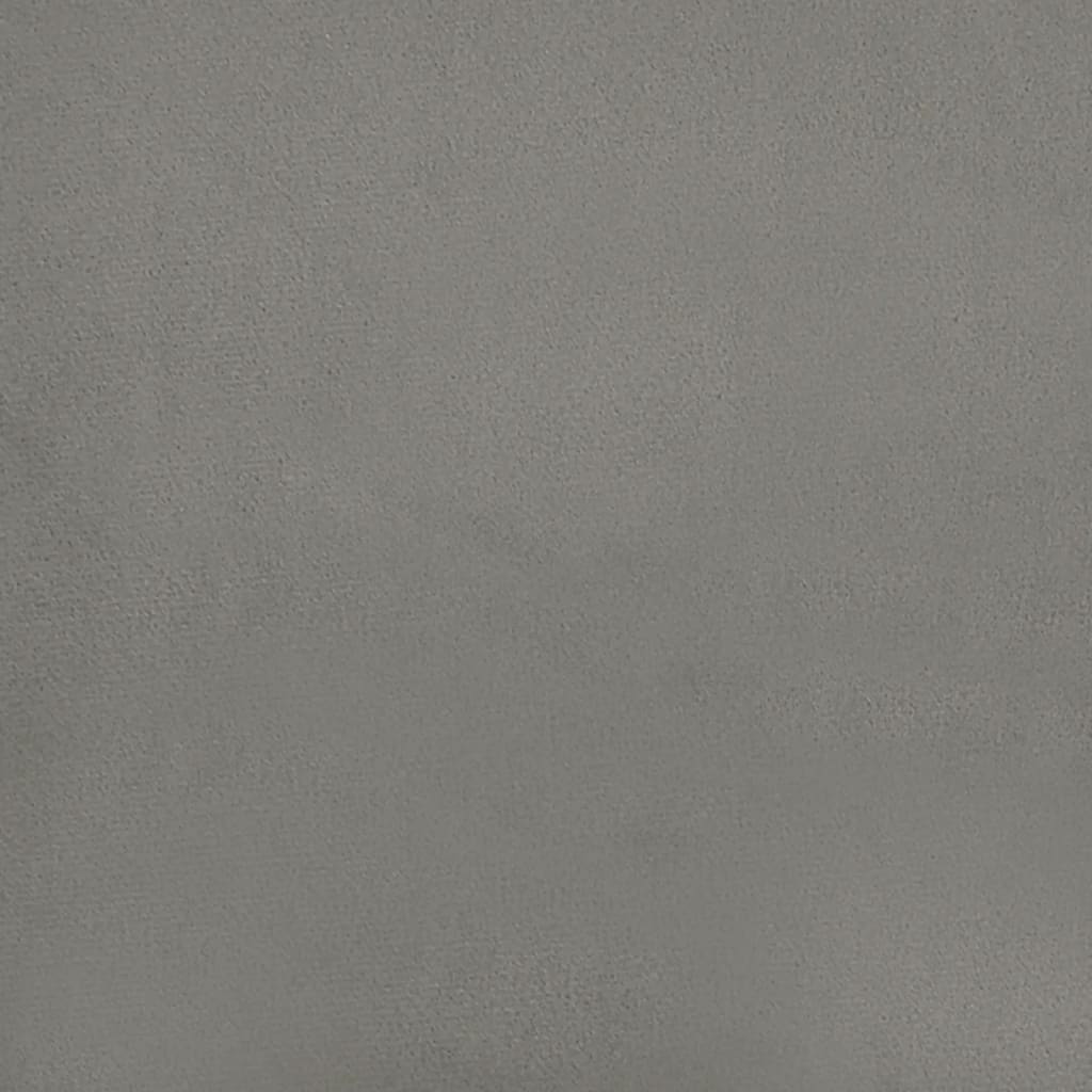 vidaXL Łóżko kontynentalne, jasnoszara, 140x200 cm, aksamitna