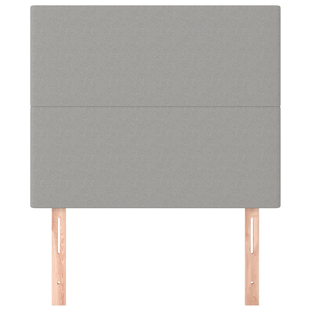 vidaXL Zagłówek jasnoszary 80x5x118/128 cm tkanina