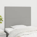 vidaXL Zagłówek jasnoszary 80x5x118/128 cm tkanina