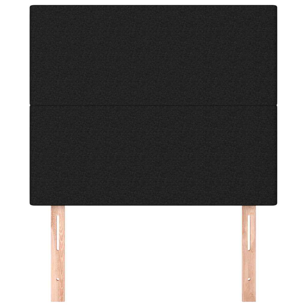vidaXL Zagłówek czarny 80x5x118/128 cm tkanina