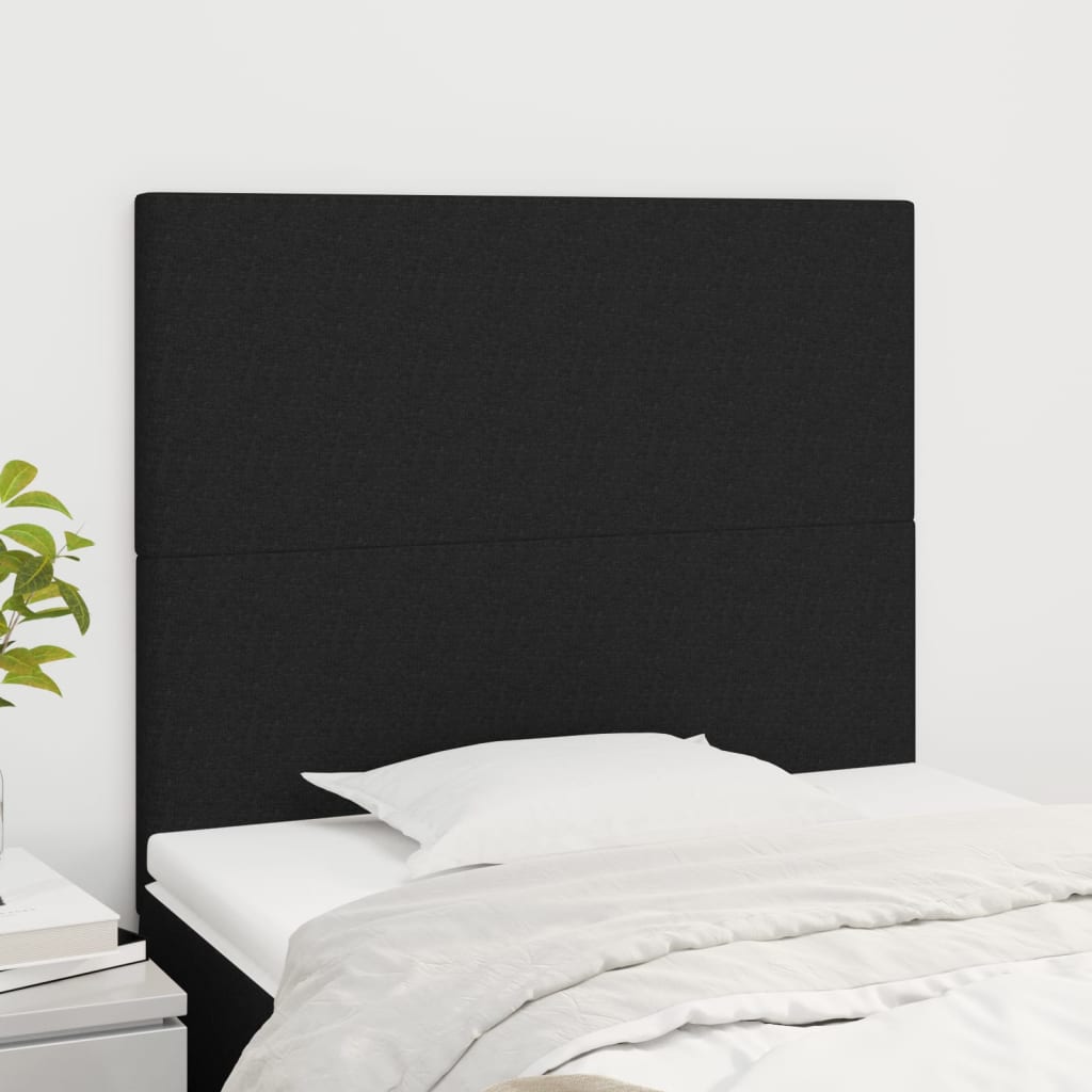 vidaXL Zagłówek czarny 80x5x118/128 cm tkanina