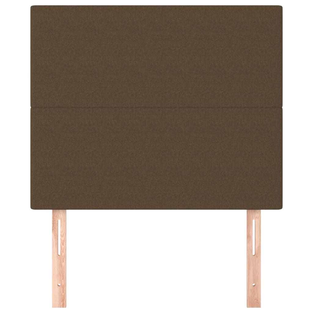 vidaXL Zagłówek ciemnobrązowy 80x5x118/128 cm tkanina