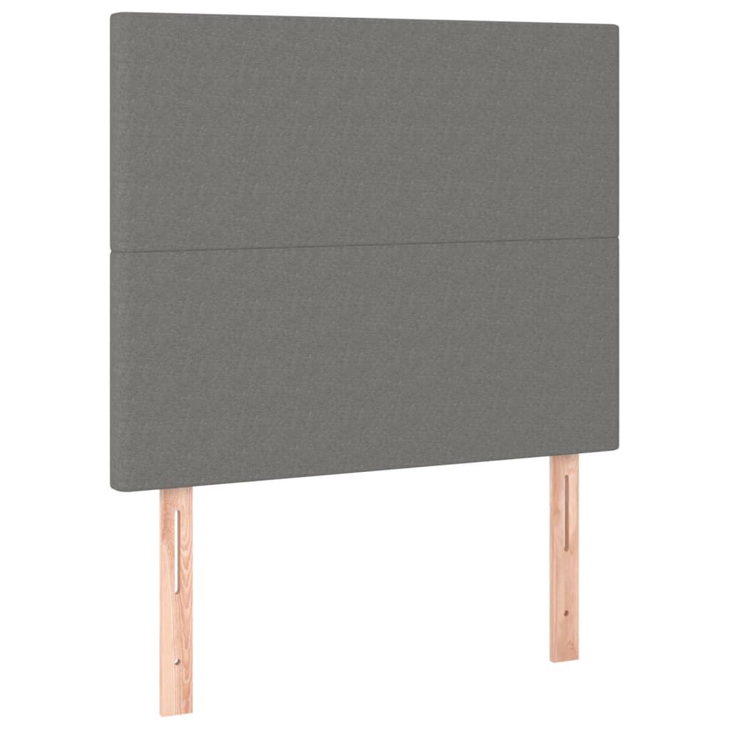 vidaXL Zagłówek ciemnoszary 90x5x118/128 cm tkanina