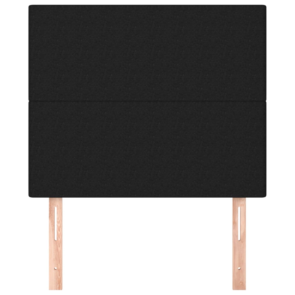 vidaXL Zagłówek czarny 90x5x118/128 cm tkanina