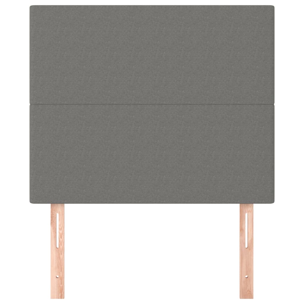 vidaXL Zagłówek ciemnoszary 100x5x118/128 cm tkanina