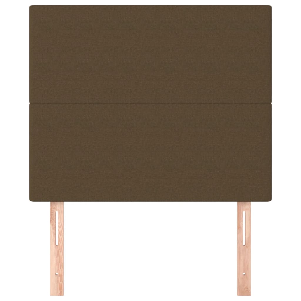 vidaXL Zagłówek ciemnobrązowy 100x5x118/128 cm tkanina