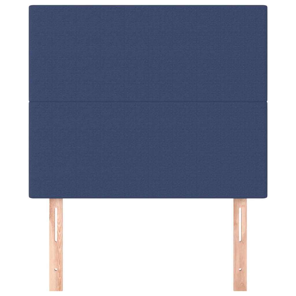 vidaXL Zagłówek niebieski 100x5x118/128 cm tkanina